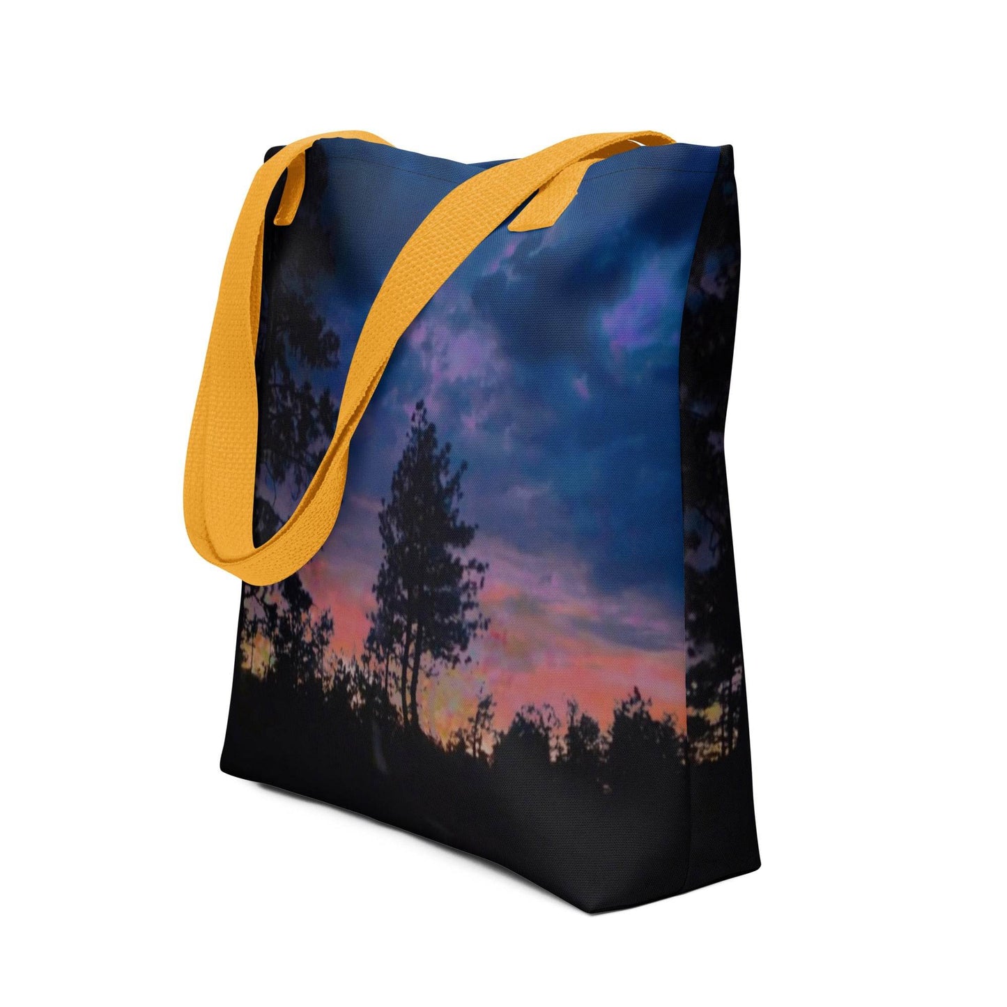 Forrest Sunrise Tote bag|Watercolor Art Grocery Bag|Nature Aesthetic Shoulder Bag|Gift forHer|Painted Shopping Bag|Artsy Shoulder Bag|Nature Art Lovers - JMAVROSART