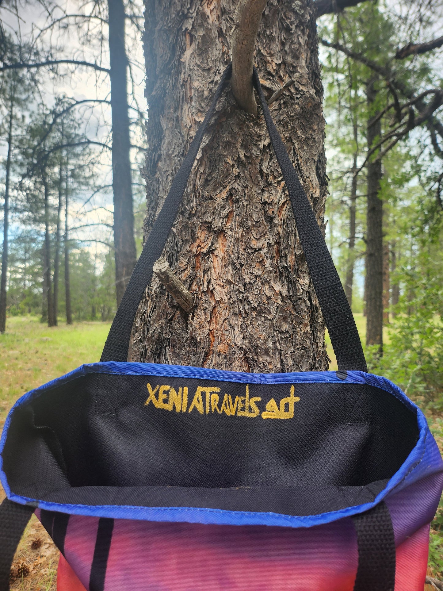 Graffiti Summer Tote Bag | Grocery Bag | Canvas Bag | Nature Trees | Eco-friendly reusable | Nature Scene Tote
