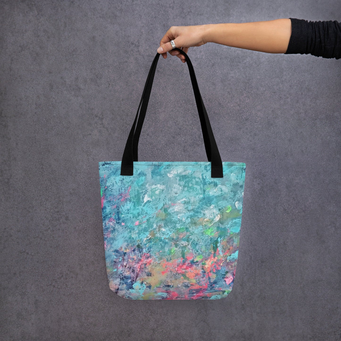 Forrest Sunset Nature Scene Art|Large Tote Bag|Abstract Expressionist Art|Summer Tote|Canvas Bag|Grocery Bag| Resuable Shopping Bag|