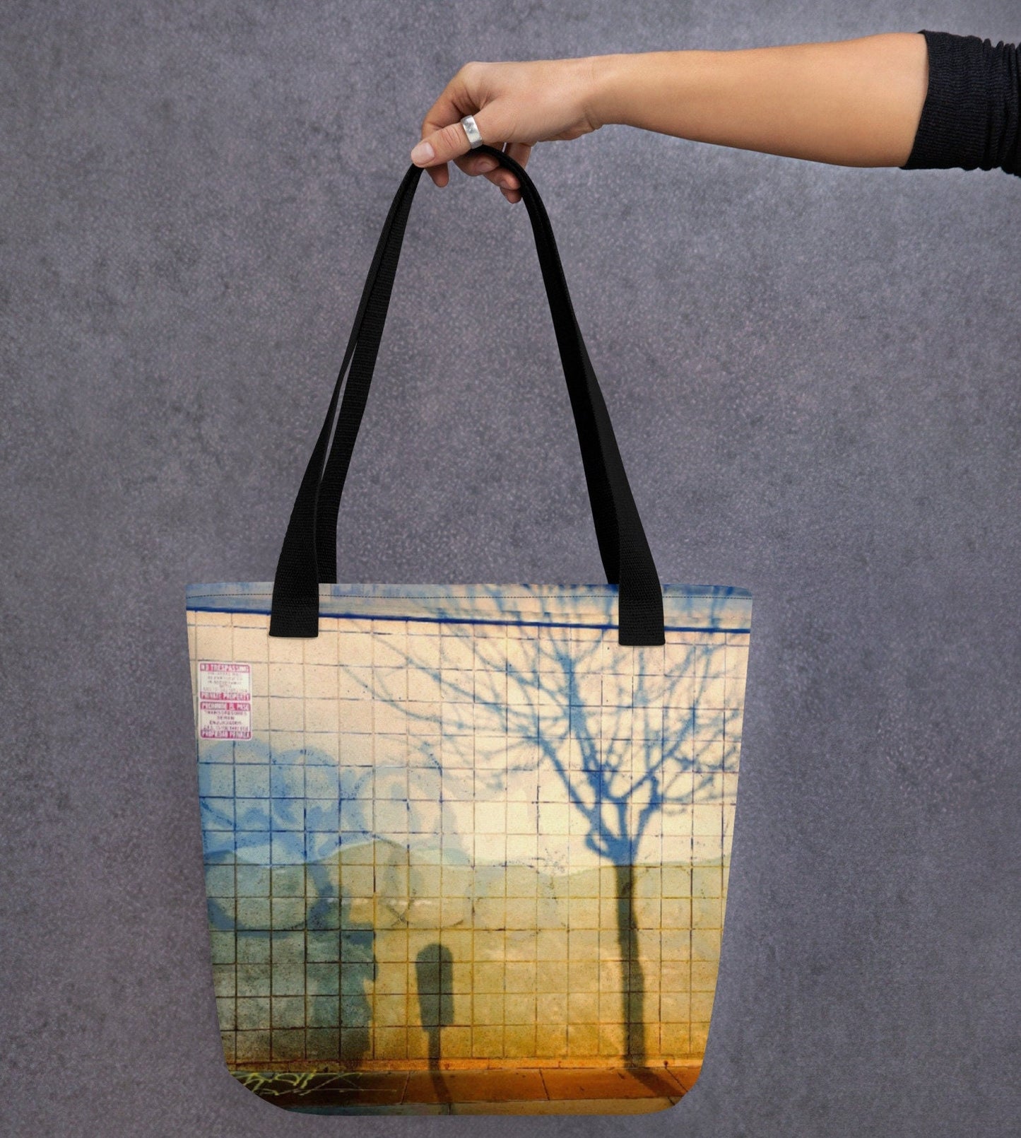 Graffiti Summer Tote Bag | Grocery Bag | Canvas Bag | Nature Trees | Eco-friendly reusable | Nature Scene Tote