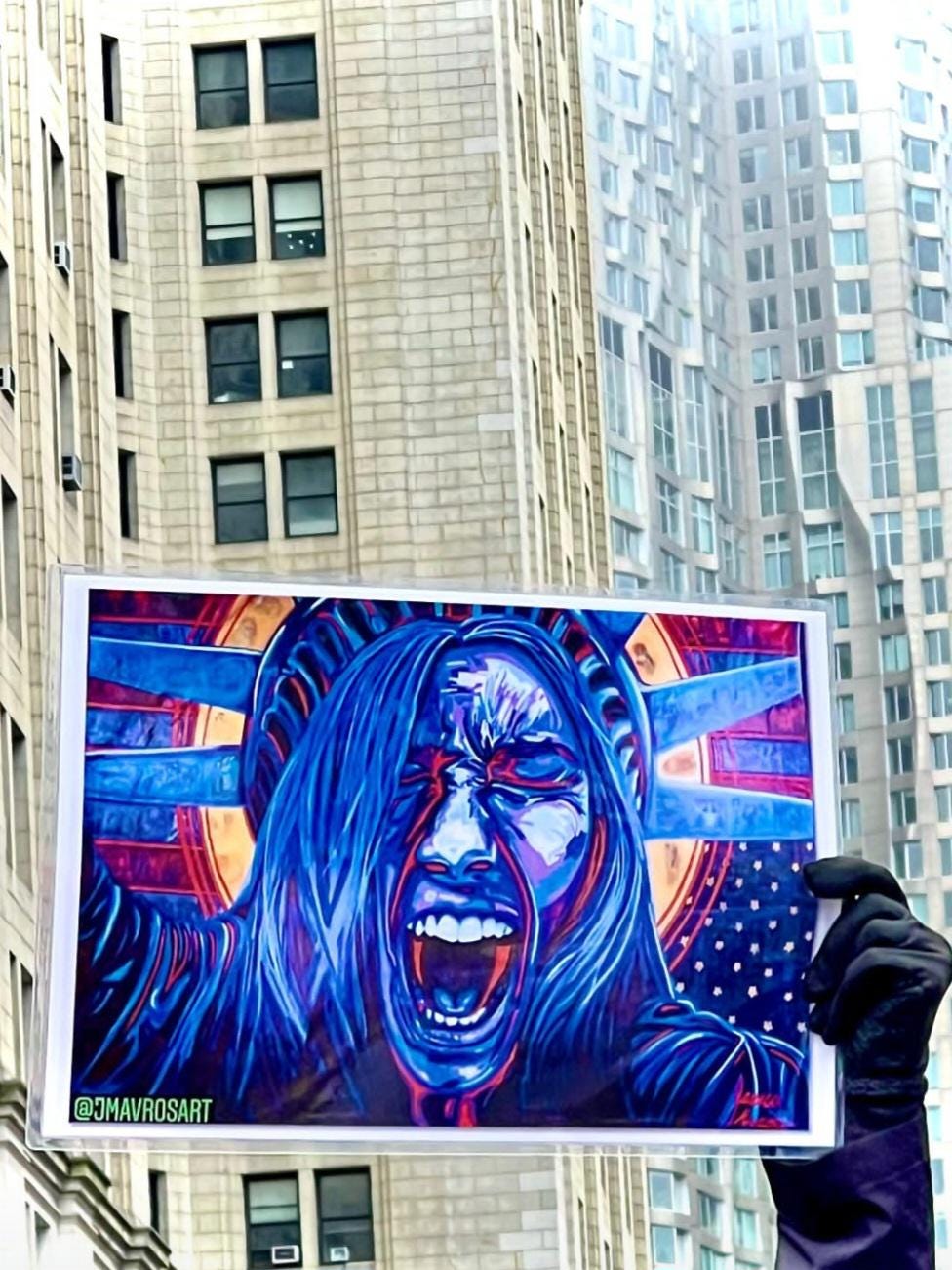 Lady Liberty Resistance sign|Protest Yard Sign| Political Yard Sign|Democracy at Risk|Anti Fascism|Protect Democracy Sign|SILENT DISSENT