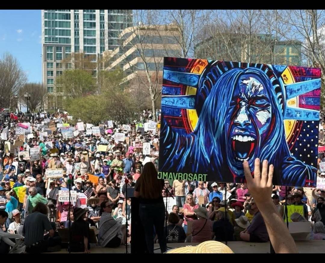Lady Liberty Resistance Sign|Protest Sign Poster|Political Sign Poster|Democracy at Risk|Anti Fascism Poster|Protect Democracy Sign|50501 Art as Resistance |