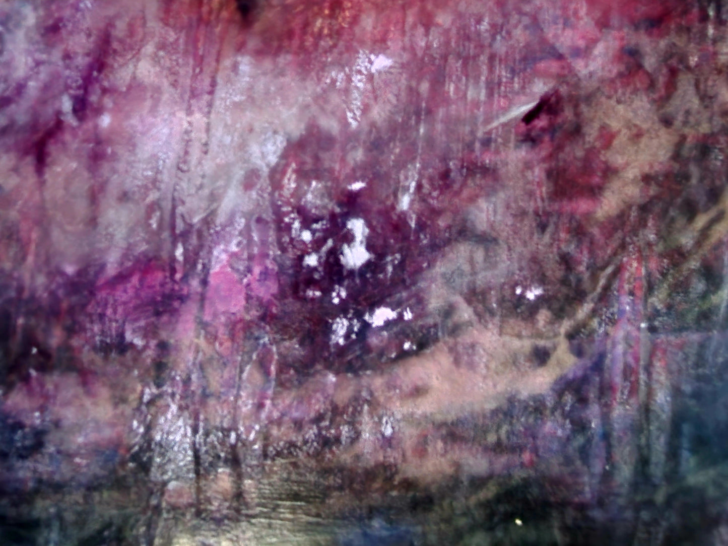 18X24 Mixed media Artwork on Wood Panel BLM Public Lands Abstract Expressionist Landscape Arizona Skyline at Night Desert Scene Saguaro Cactus