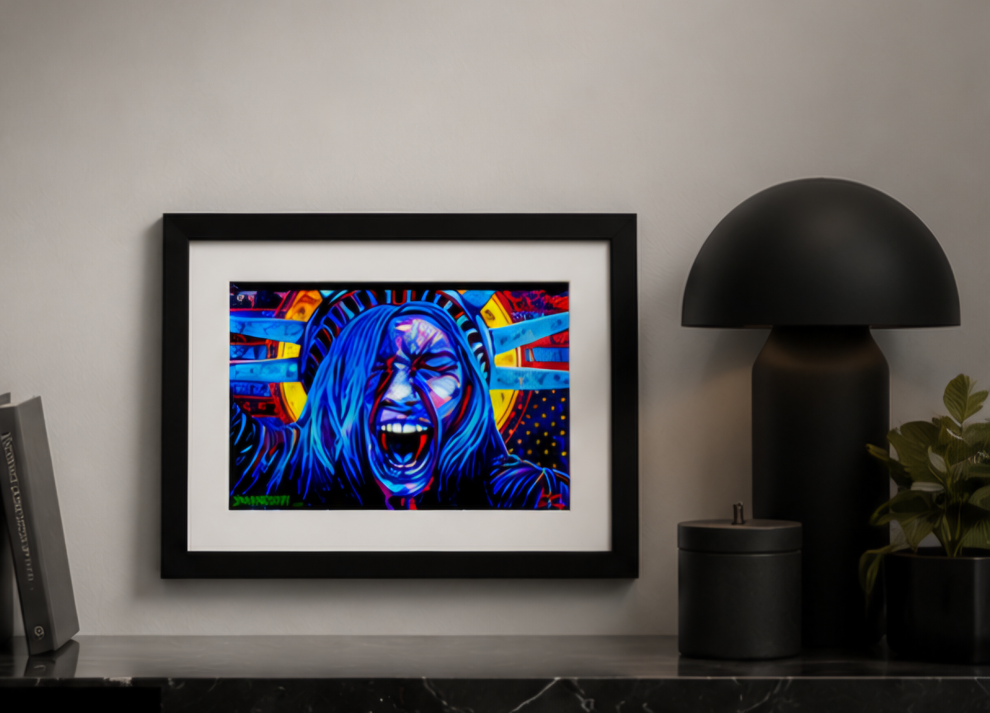 Lady Liberty Protest Art Print | Political Wall Art | Statue of Liberty Resistance Artwork | Democracy Activist Decor| Signed Limited Edition