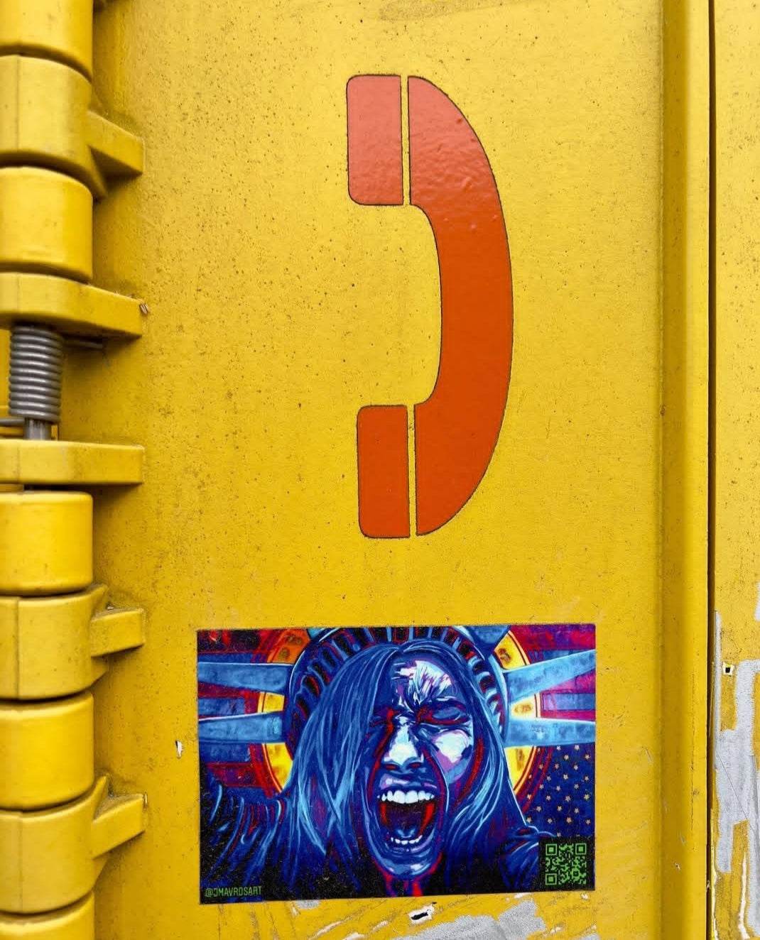 50501 Protest Art Stickers|Screaming Lady Liberty Stickers | Political Stickers|Democracy at Risk|Distress Flag Yard Stickers| Political Stickers| Sticker Slaps - JMAVROSART 