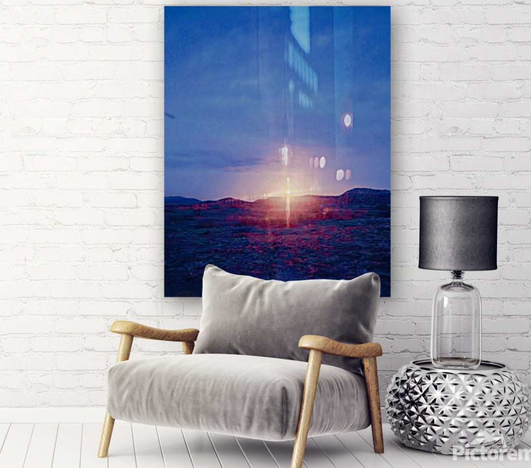 Arizona Desert Sunrise Cross  Serene Nature Scene Public Lands Photo