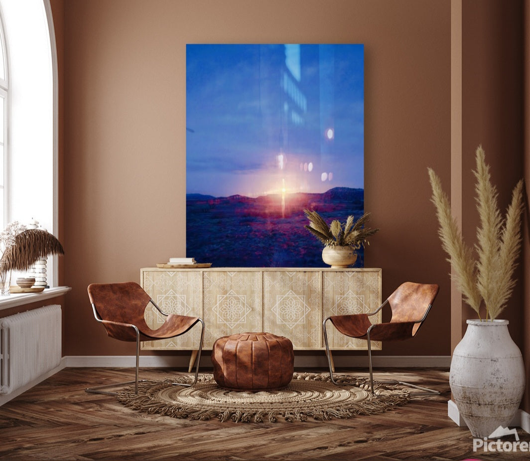 Arizona Desert Sunrise Cross  Serene Nature Scene Public Lands Photo