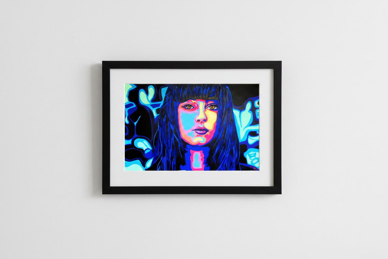 Black Framed Landscape Mockup
