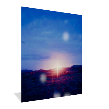 Arizona Desert Sunrise Cross  Serene Nature Scene Public Lands Photo