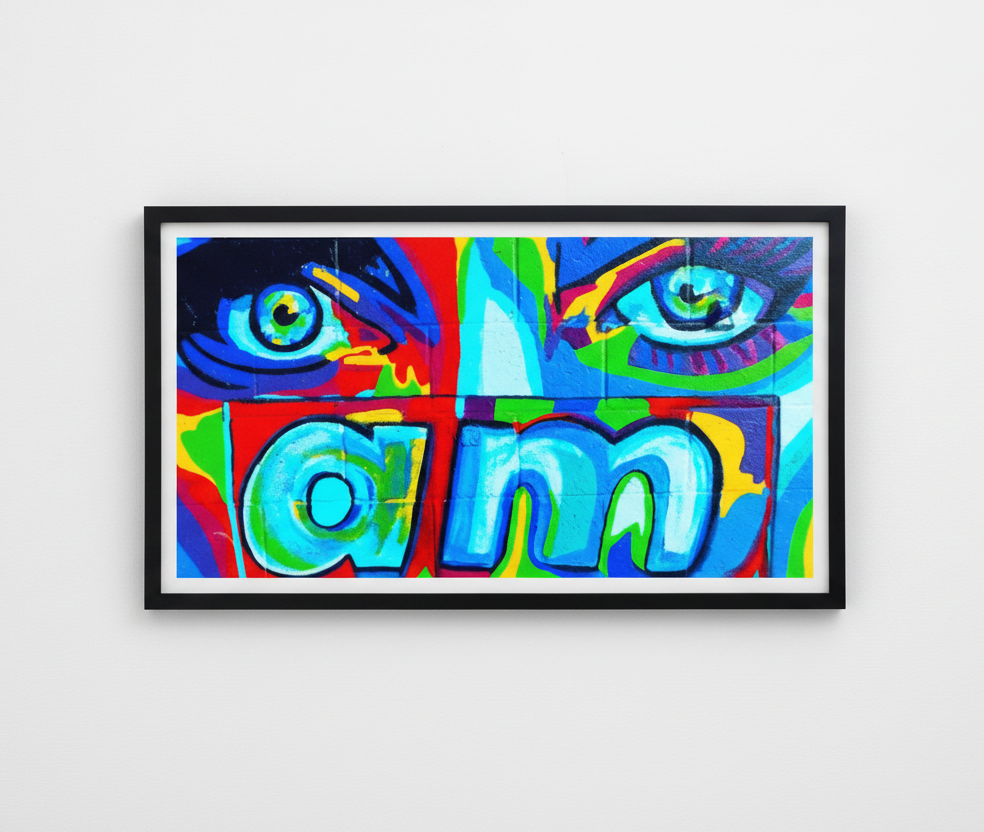 Close-Up Black Frame Mockup