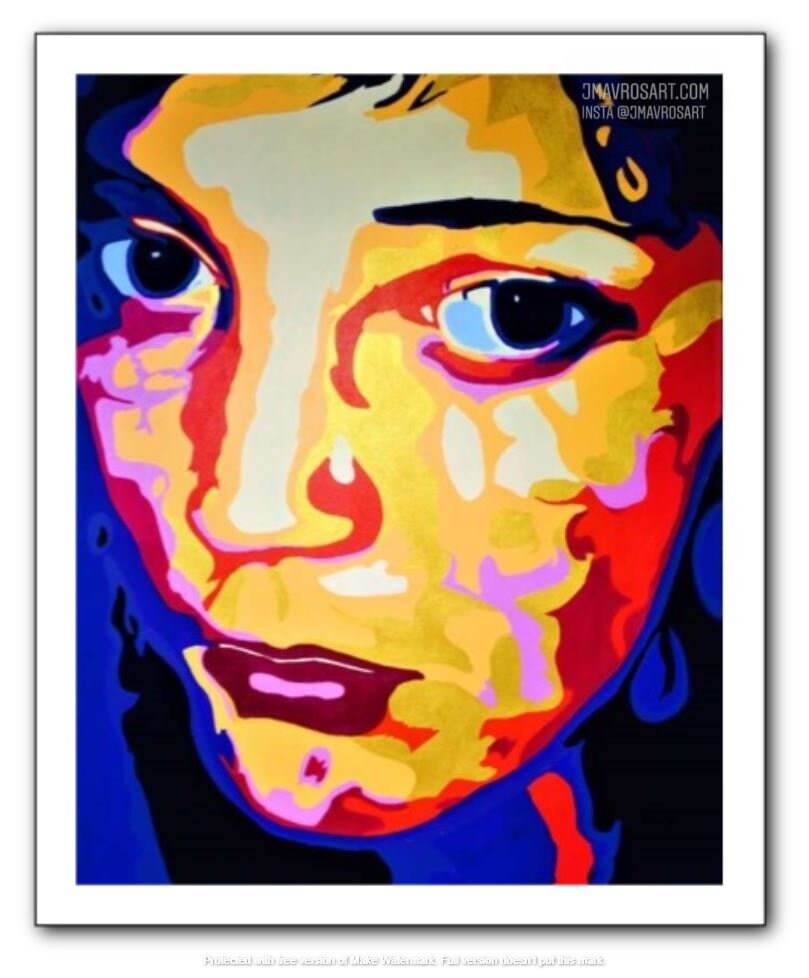 Gold Modern Contemporary Art|Embellished Limited Edition|Spray Paint Art Print|Urban Art Portrait|Large Wall Art Decor |Signed and Numbered - JMAVROSART 