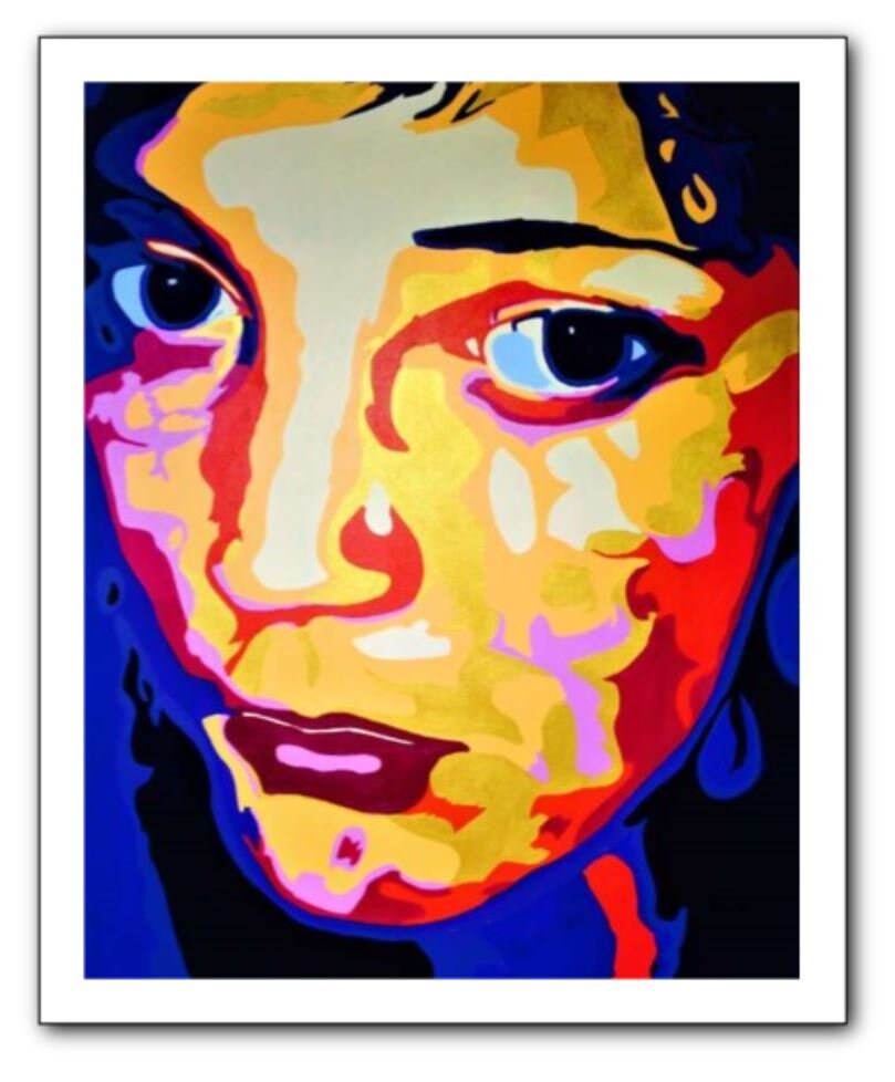 Gold Modern Contemporary Art|Embellished Limited Edition|Spray Paint Art Print|Urban Art Portrait|Large Wall Art Decor |Signed and Numbered - JMAVROSART 