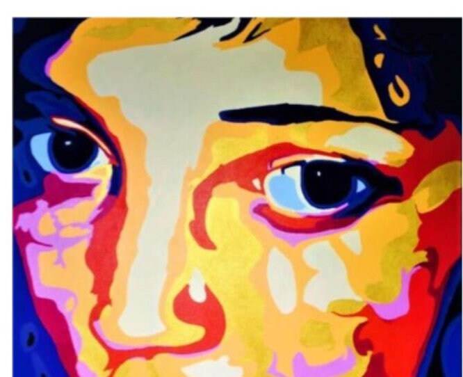 Gold Modern Contemporary Art|Embellished Limited Edition|Spray Paint Art Print|Urban Art Portrait|Large Wall Art Decor |Signed and Numbered - JMAVROSART 