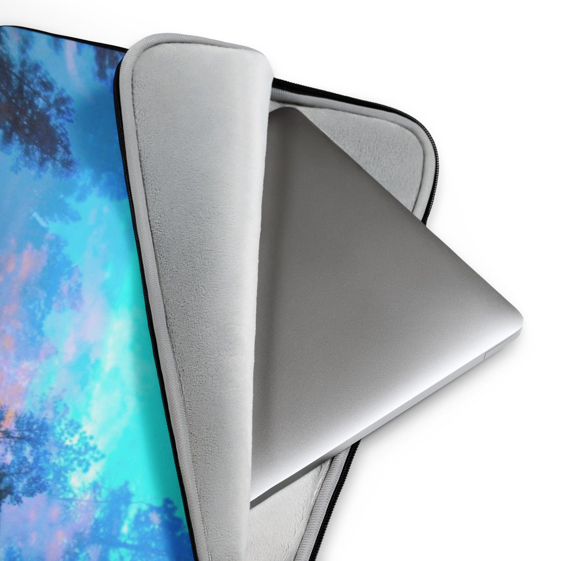 Watercolor Forrest Art Laptop Sleeve | 13" Laptop cover | Earth Love|Vanlife Artwork |Laptop sleeve for College| Signed Artist made not Ai