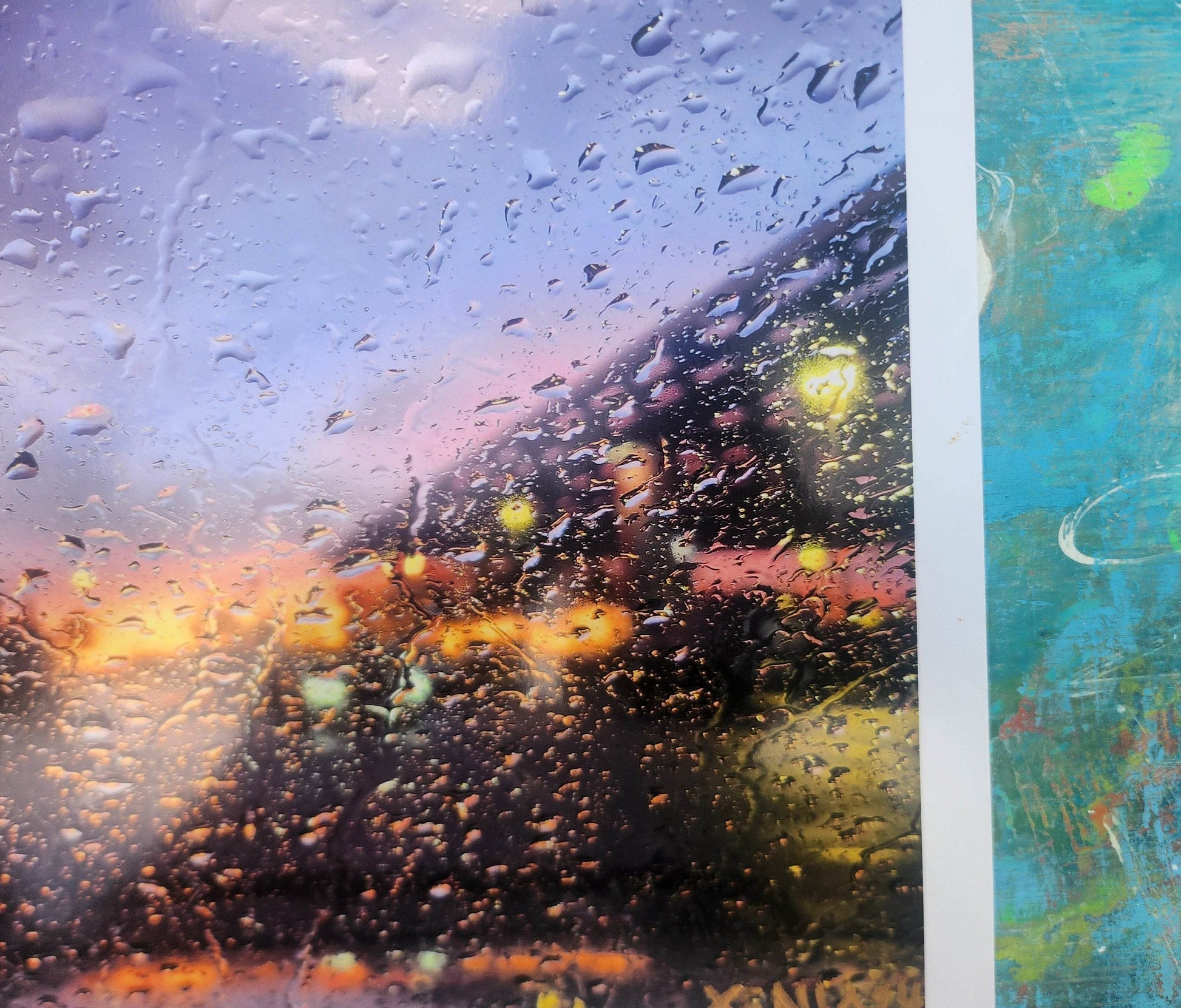 Phoenix Urban Watercolor Cityscape Photography Metalic print - JMAVROSART 