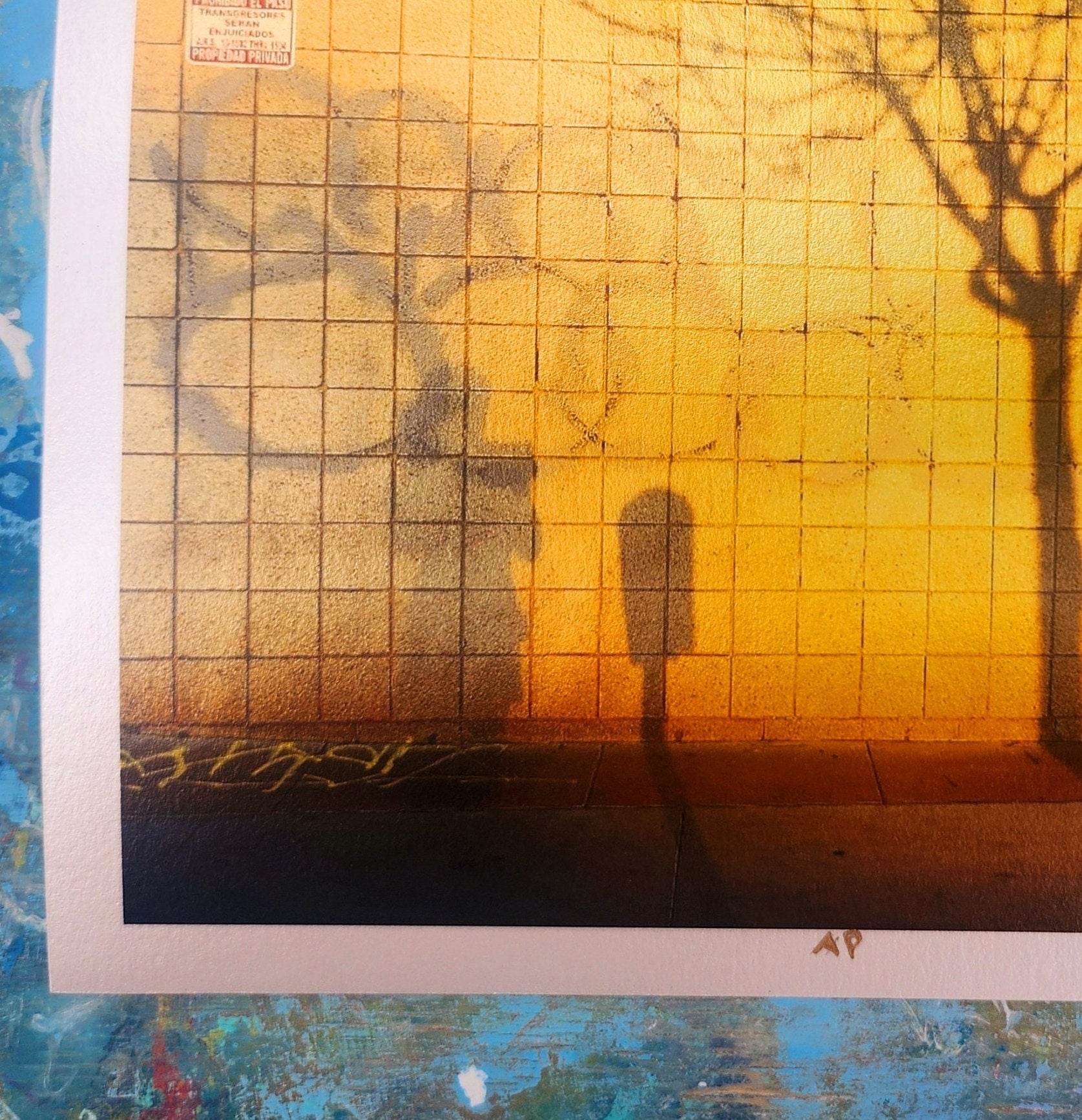 Urban Forrest Graffiti Art Print Limited Edition Wall Art Metallic Gold Graffiti Photo Giclee - JMAVROSART 