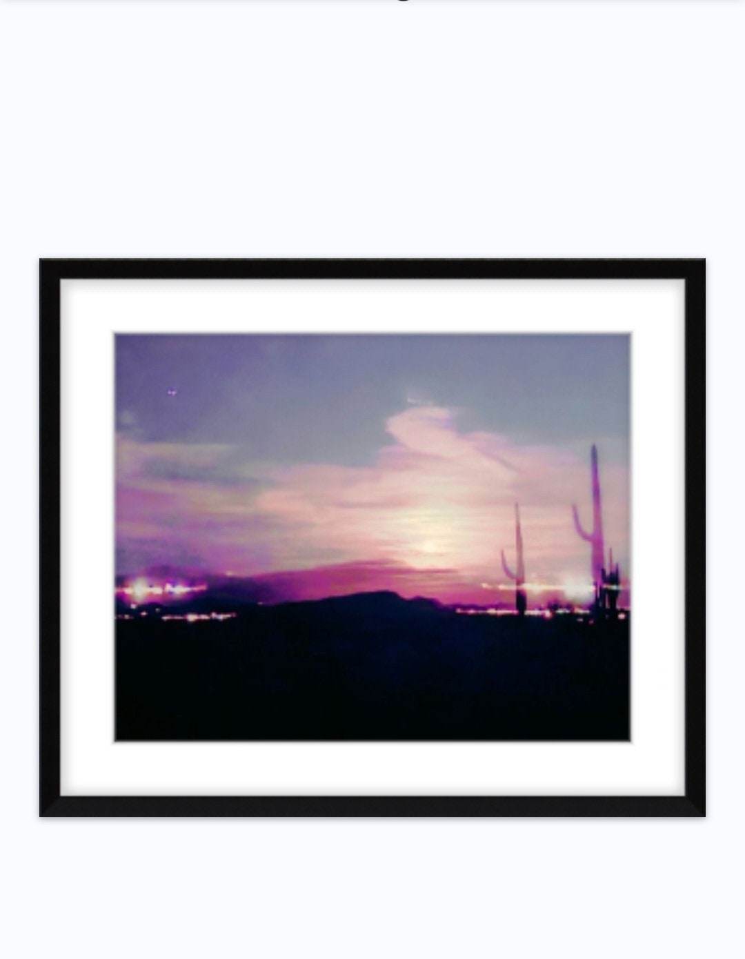 Phoenix Night Lights Photo Suburban landscape Photography Metalic Print - JMAVROSART 