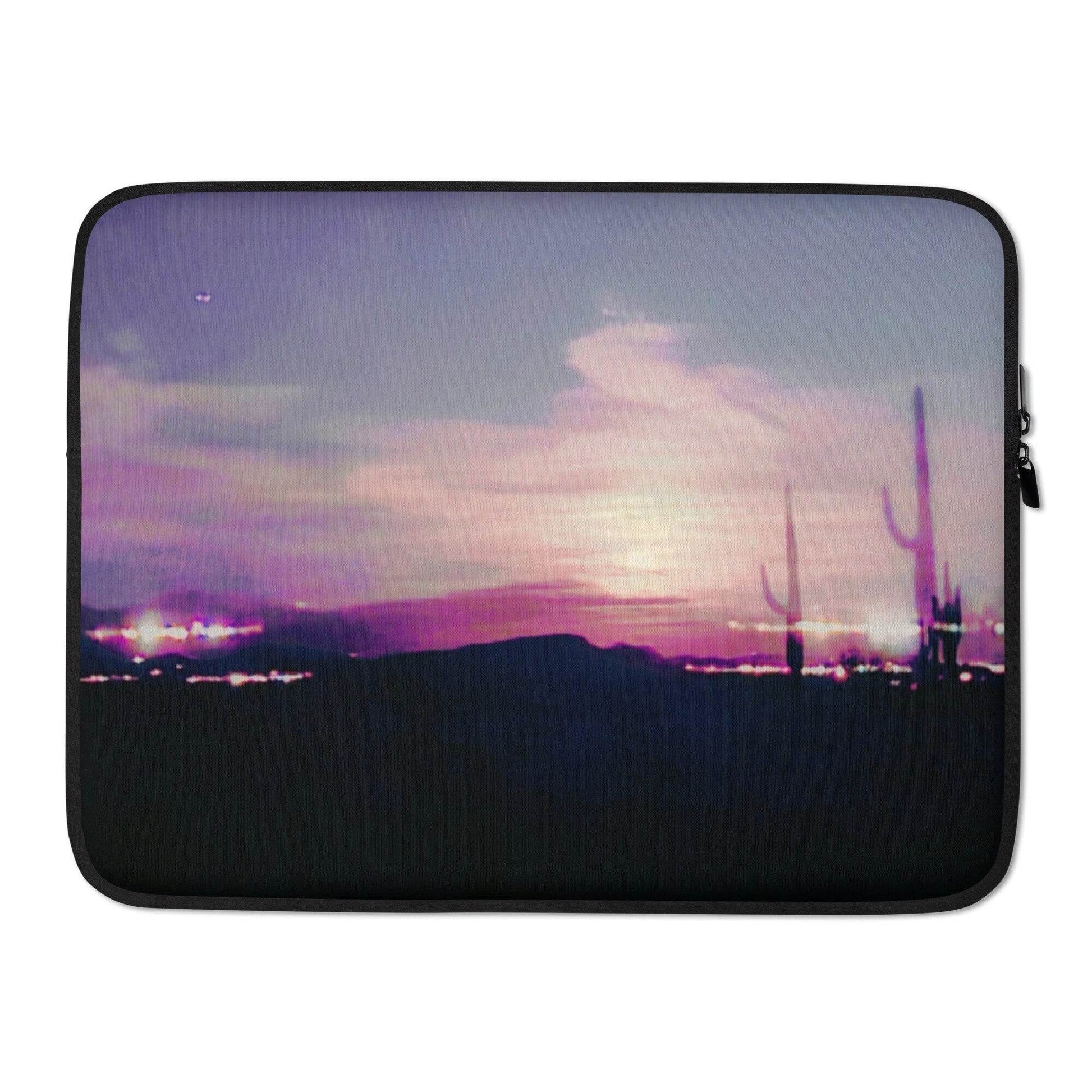 Desert Scene BLM Laptop Sleeve|Saguaro Cactus Tech Cover|Desert Nature Laptop sleeve|Laptop Case for Student| - JMAVROSART 