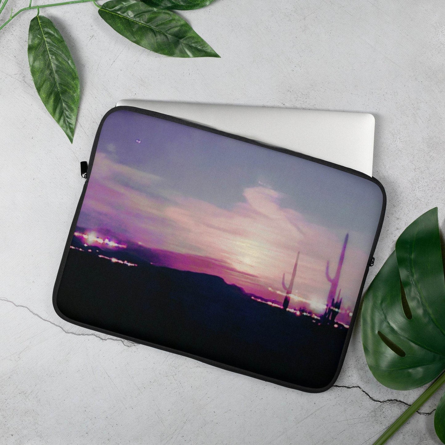 Desert Scene BLM Laptop Sleeve|Saguaro Cactus Tech Cover|Desert Nature Laptop sleeve|Laptop Case for Student| - JMAVROSART 