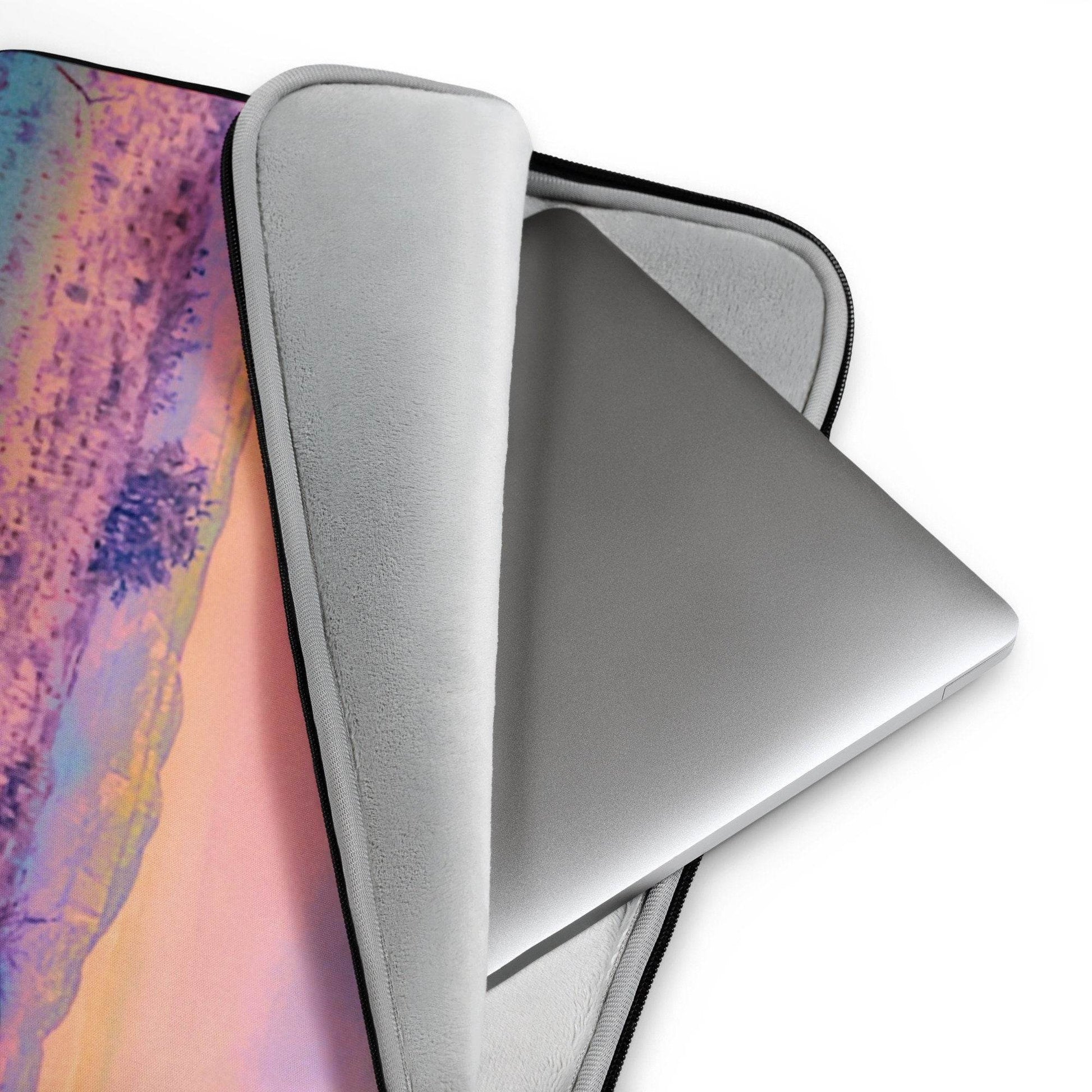 Sedona Desert Artsy laptop sleeve|Gift for Her|MacBook Pro 13 or 15in|Boho Laptop Bag|Zippered Protector MacBook Air/Pro 13 |Colorful Desert Tapestry Cover - JMAVROSART 