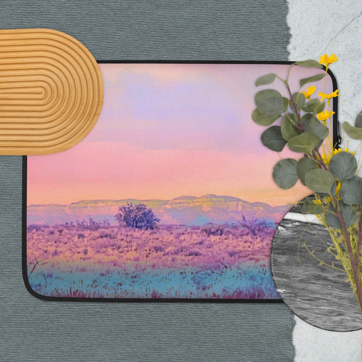 Sedona Desert Artsy laptop sleeve|Gift for Her|MacBook Pro 13 or 15in|Boho Laptop Bag|Zippered Protector MacBook Air/Pro 13 |Colorful Desert Tapestry Cover - JMAVROSART 
