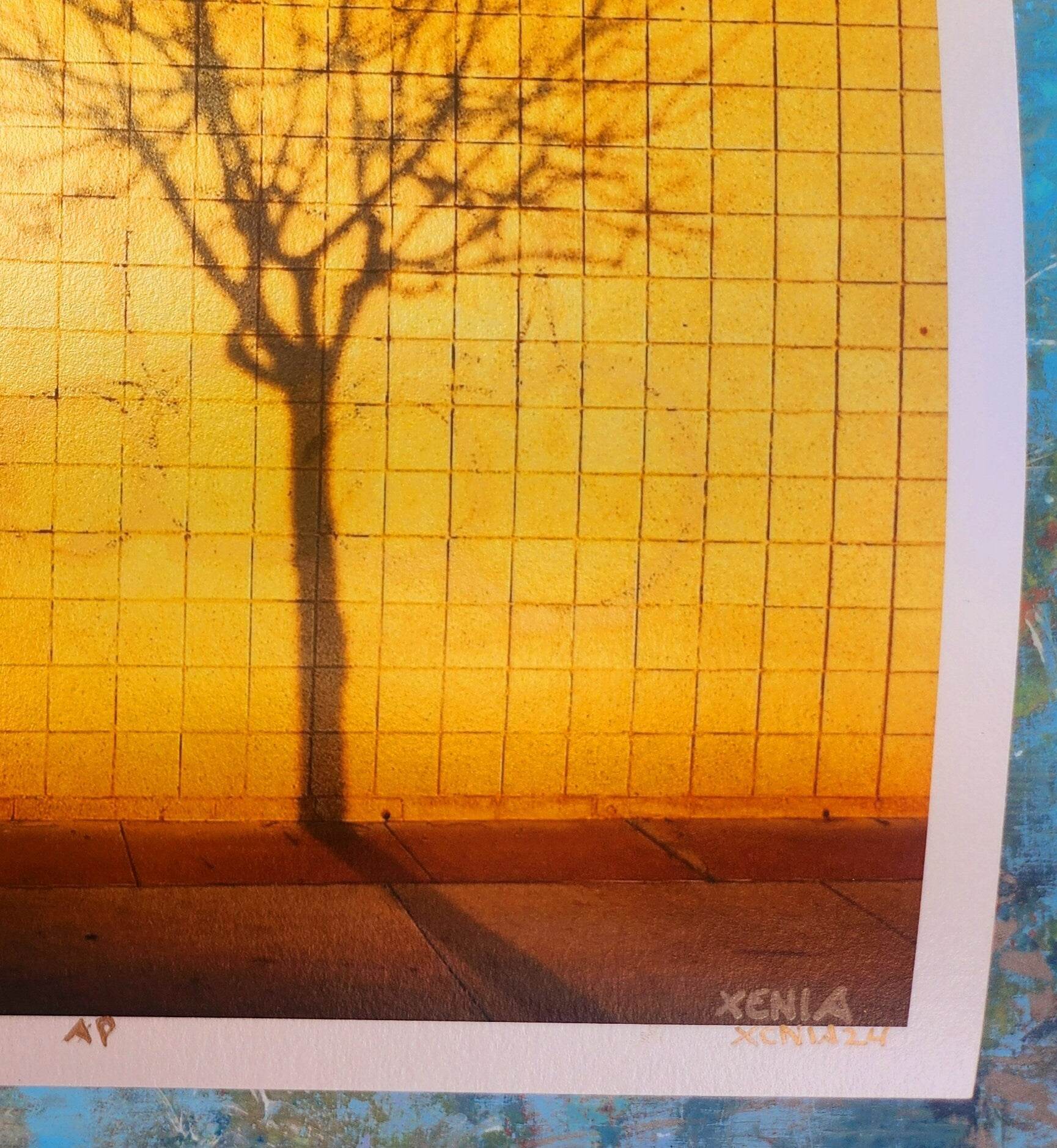 Urban Forrest Graffiti Art Print Limited Edition Wall Art Metallic Gold Graffiti Photo Giclee - JMAVROSART 