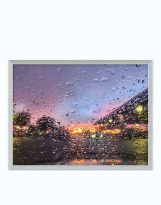 Phoenix Urban Watercolor Cityscape Photography Metalic print - JMAVROSART 