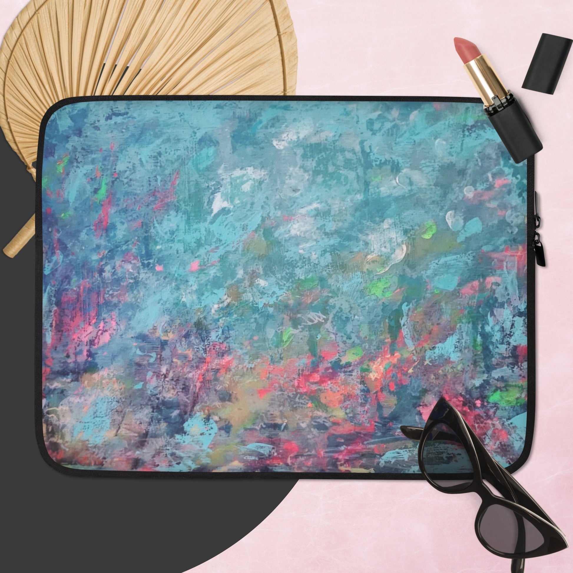 Forrest Sunset Abstract Art|Laptop sleeve | 13" Laptop case | Vanlife Tech sleeve | Laptop Cover for school | Artist made not Ai