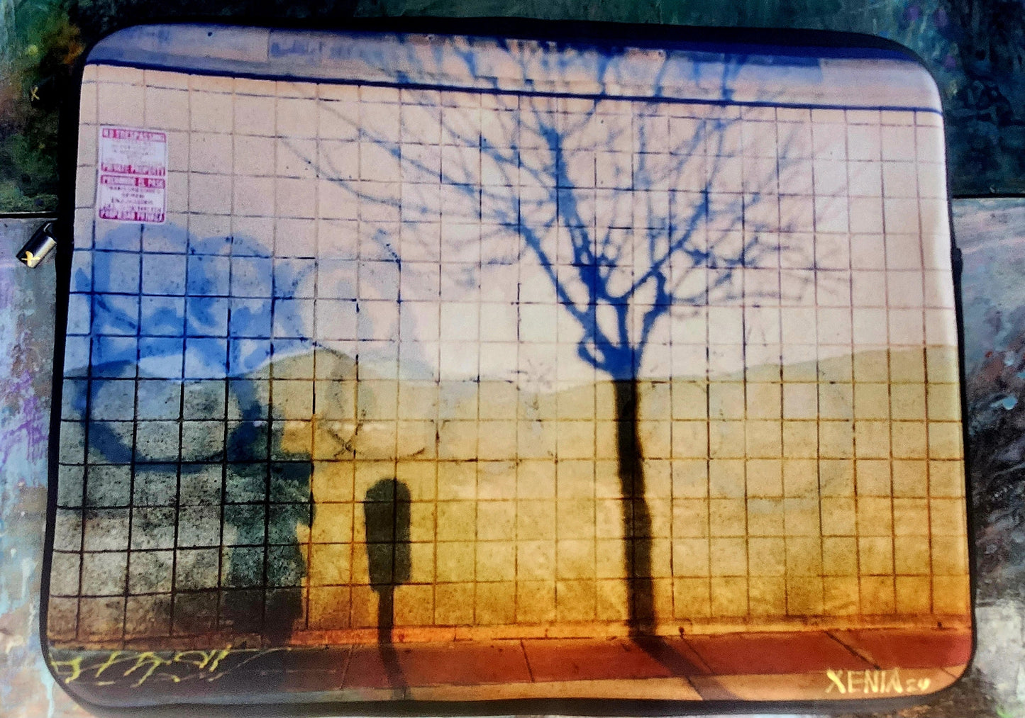 Urban Graffiti Art Laptop sleeve |Art Laptop Cover for School| Zippered Laptop Protector|13" or 15" Tech Sleeve|Signed Artist made not Ai