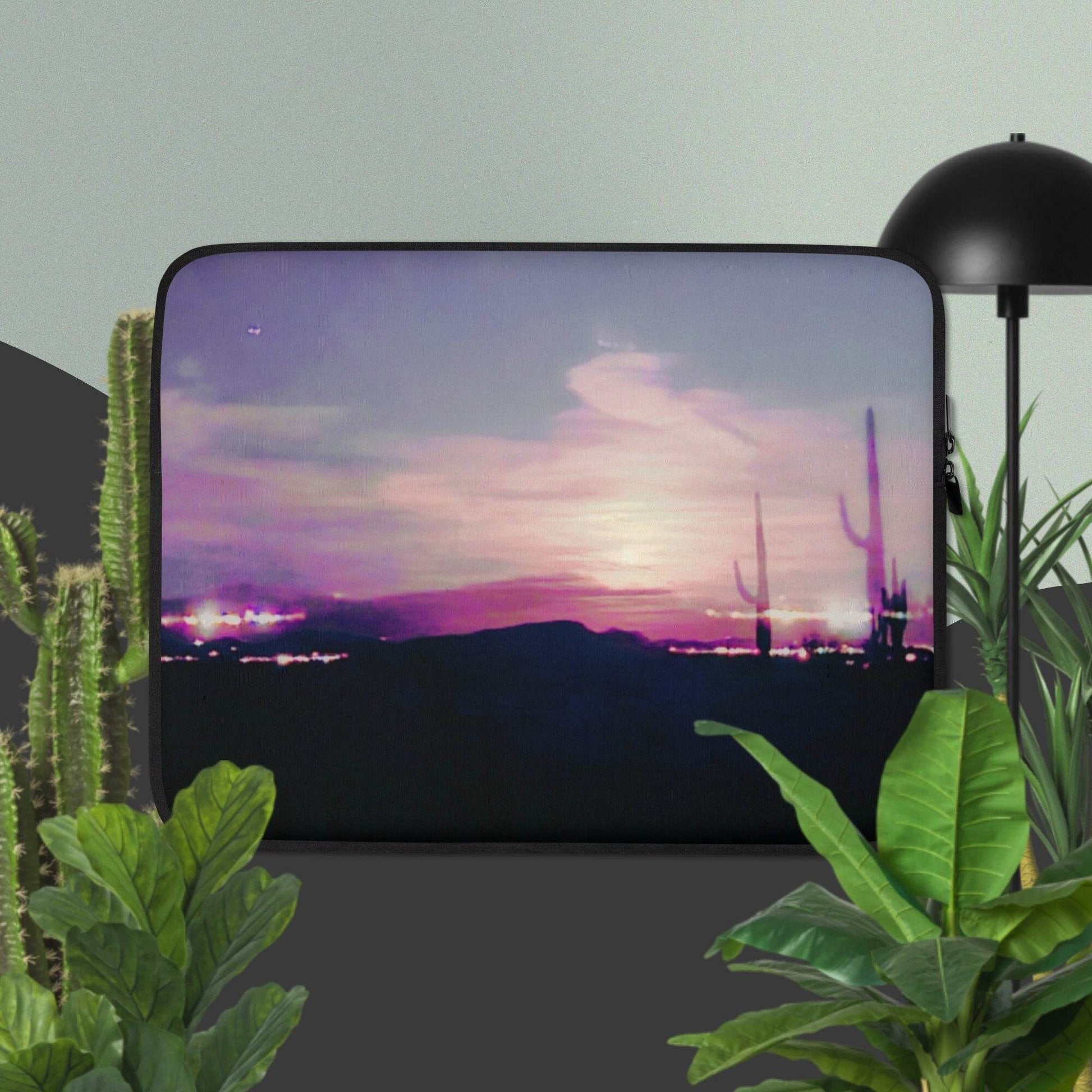 Desert Scene BLM Laptop Sleeve|Saguaro Cactus Tech Cover|Desert Nature Laptop sleeve|Laptop Case for Student| - JMAVROSART 