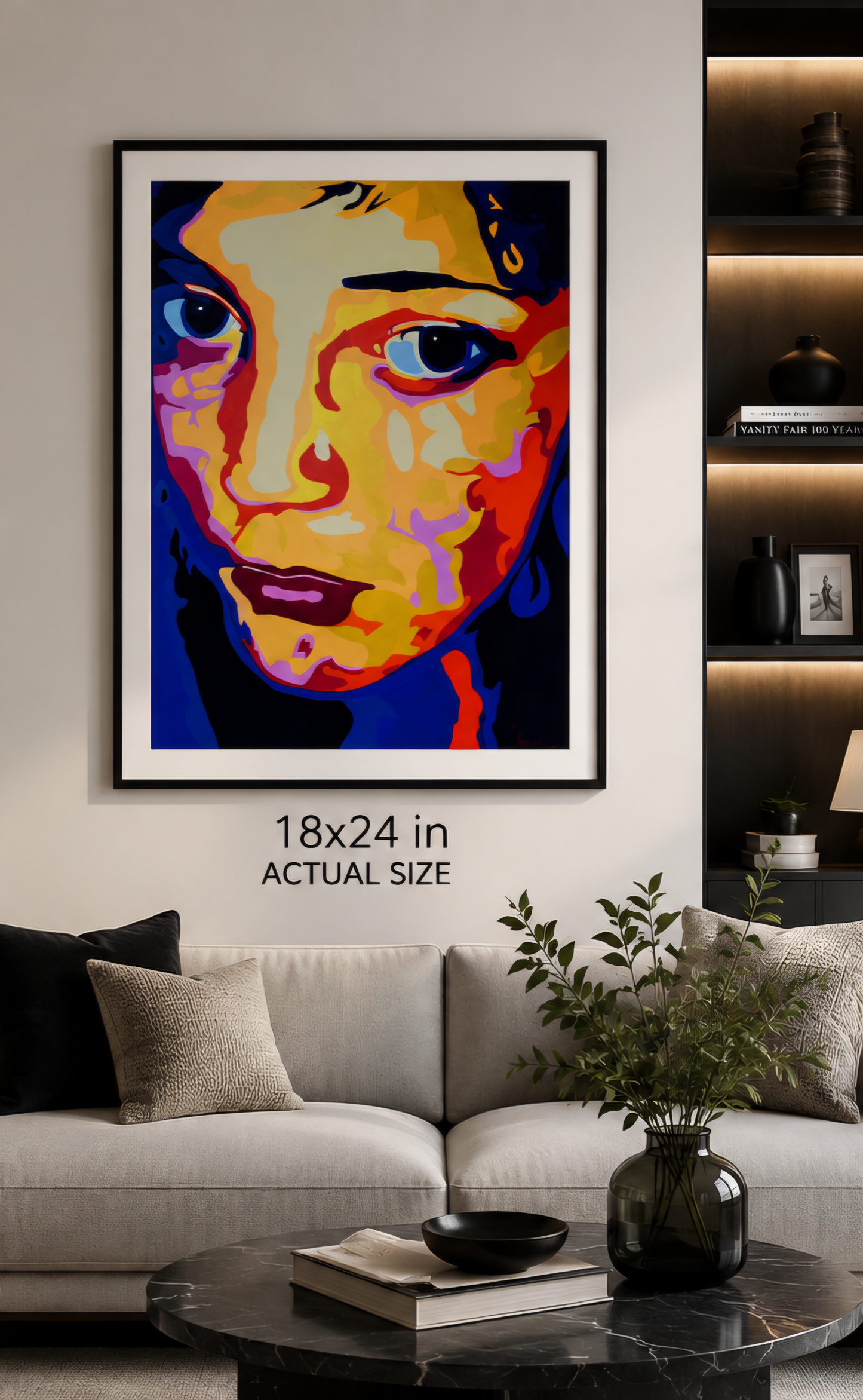 Limited edition graffiti inspired wall art featuring female portrait