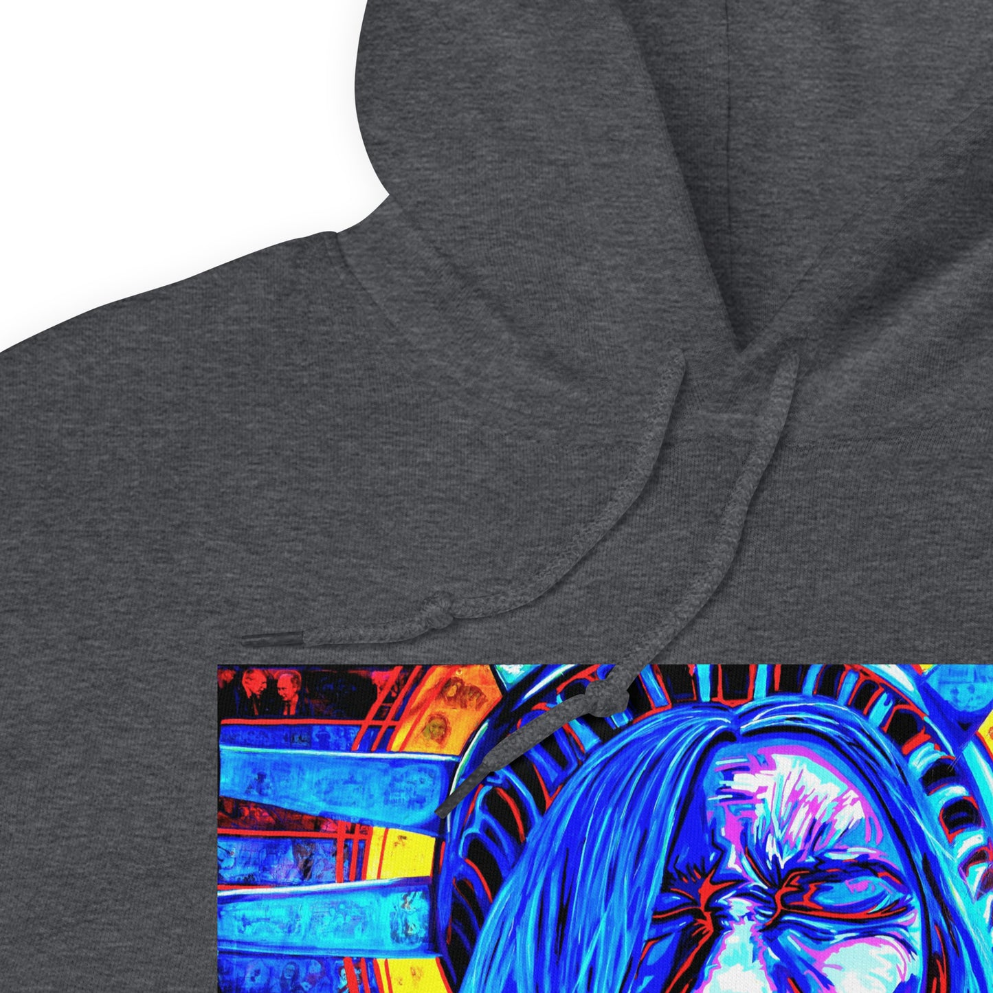 Screaming Lady Liberty Unisex Protest Hoodie|NO WORDS| Art as Protest Sweatshirt |Political Statement Hoodie |Anti-Fascism Art